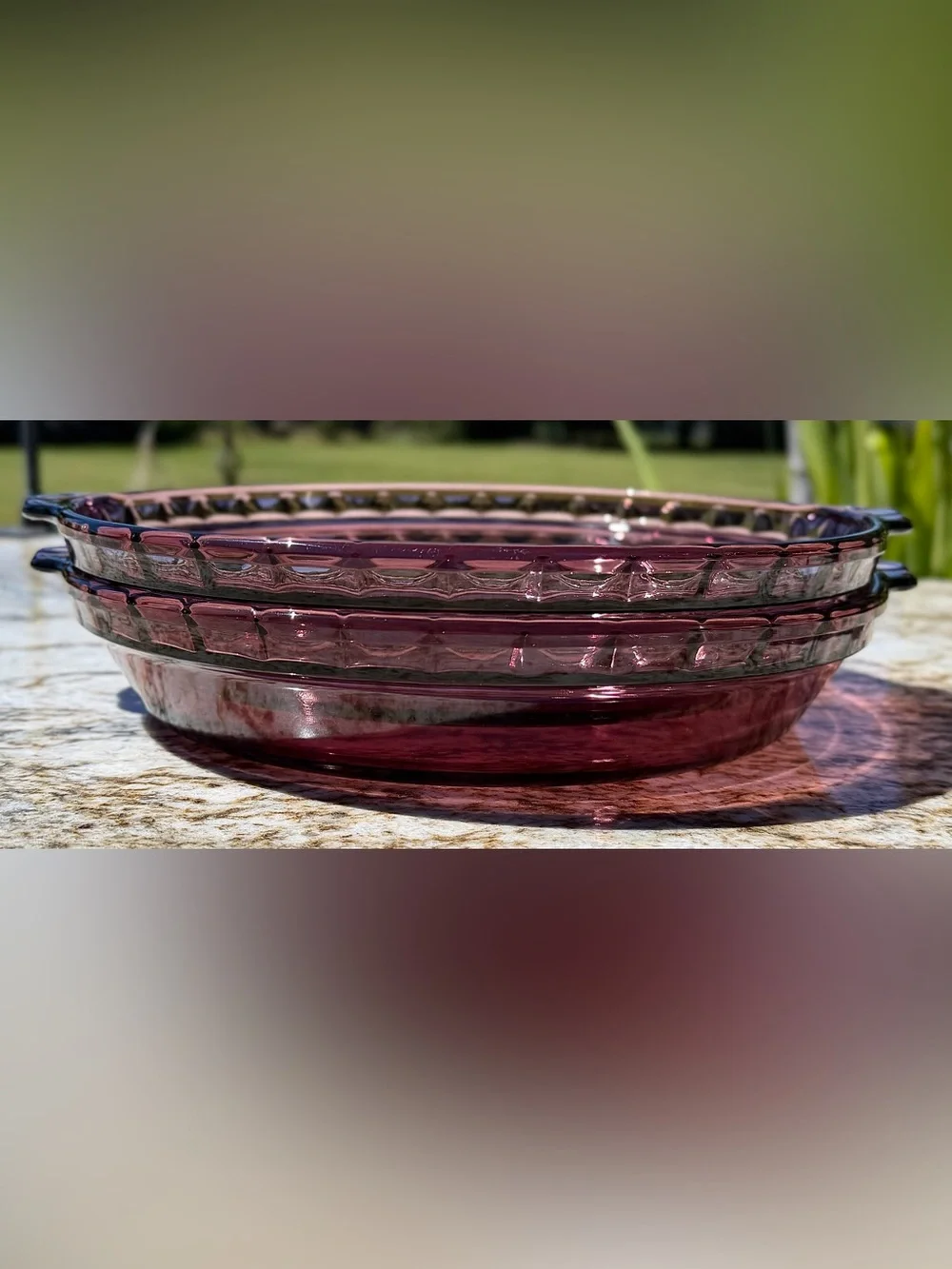 Vintage Pyrex Amethyst Purple #229 Pie Plate Set Retro Kitchen Decor
